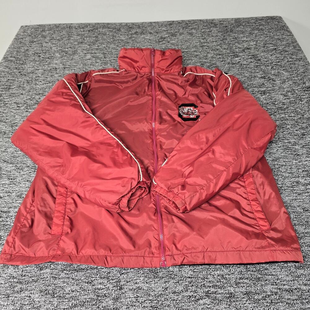 Vintage Starter South Carolina Gamecocks Jacket Mens XL Fleece Lined USC Red